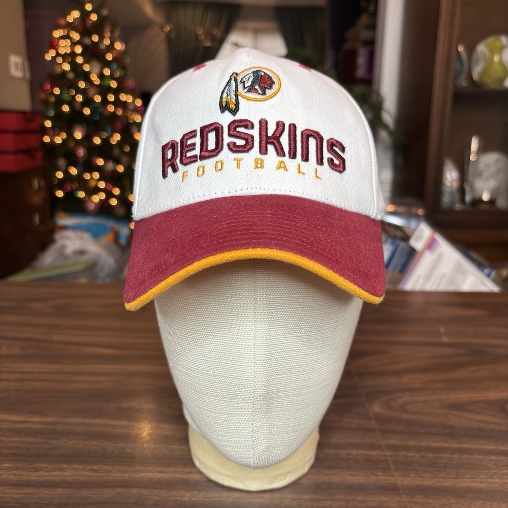 Adidas Washington Redskins NFL Football Strapback Hat OSFM White Red NWOT - Picture 3 of 14